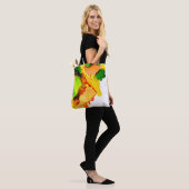 Abstract Art Alcohol Inkt Geel Groen Tote Bag (Op model)