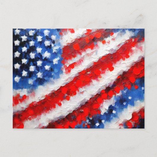 Abstract Art American Flag Briefkaart (Voorkant)
