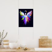 Abstract Art Angel Wings with Halo  Poster (Keuken)