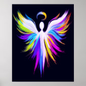 Abstract Art Angel Wings with Halo  Poster (Voorkant)