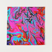 Abstract Art, Background, Hand Painting, Fluid Ar Wandkleed (Voorkant (horizontaal))