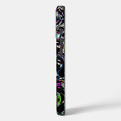 Abstract Art Black Swirl Paars Case-Mate iPhone Case (Achterkant / Links)
