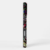 Abstract Art Black Swirl Red iPhone Hoesje (Rechterkant)