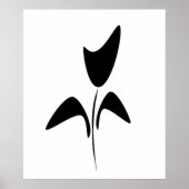 Abstract Art Black Tulip Poster (Voorkant)