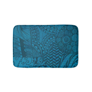 Abstract Art Blue Patroon Badmat