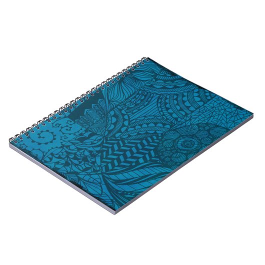 Abstract Art Blue Patroon Notitieboek (Linkerzijde)