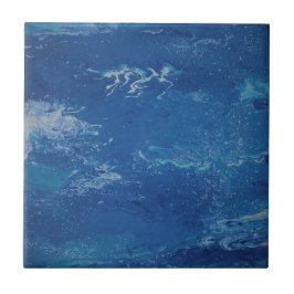Abstract Art Blue Zee Tegeltje