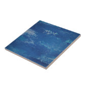 Abstract Art Blue Zee Tegeltje (Zijkant)