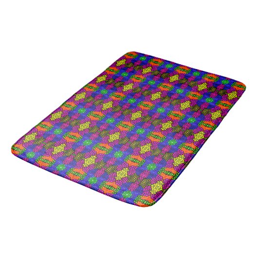 Abstract Art Bright Pattern Badmat (Gekanteld)