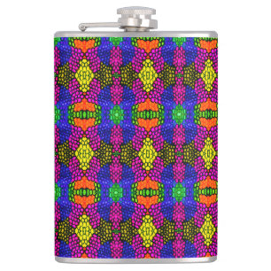 Abstract Art Bright Pattern Heupfles