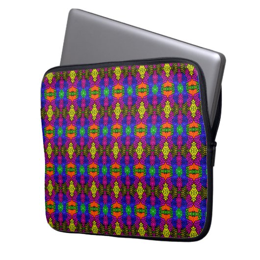 Abstract Art Bright Pattern Laptop Sleeve (Voorkant Links)