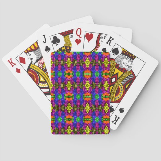 Abstract Art Bright Pattern Pokerkaarten (Achterkant)