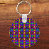 Abstract Art Bright Pattern Sleutelhanger (Voorkant)