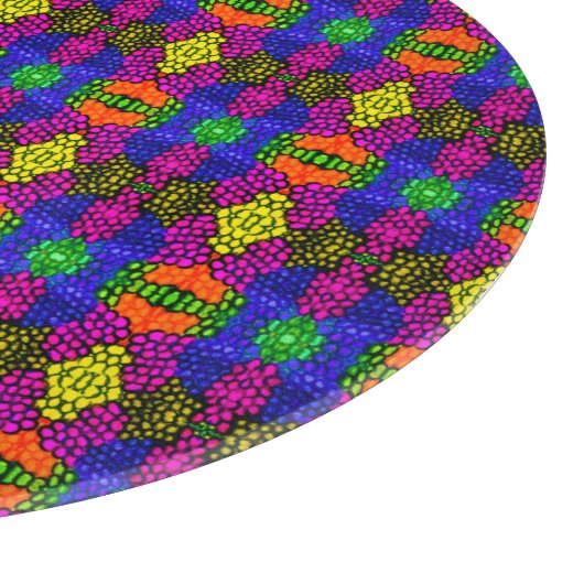 Abstract Art Bright Pattern Snijplank (Hoek)