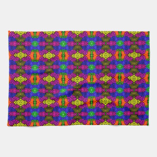 Abstract Art Bright Pattern Theedoek (Horizontaal)