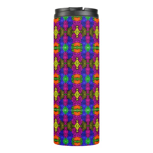 Abstract Art Bright Pattern Thermosbeker (Achterkant)