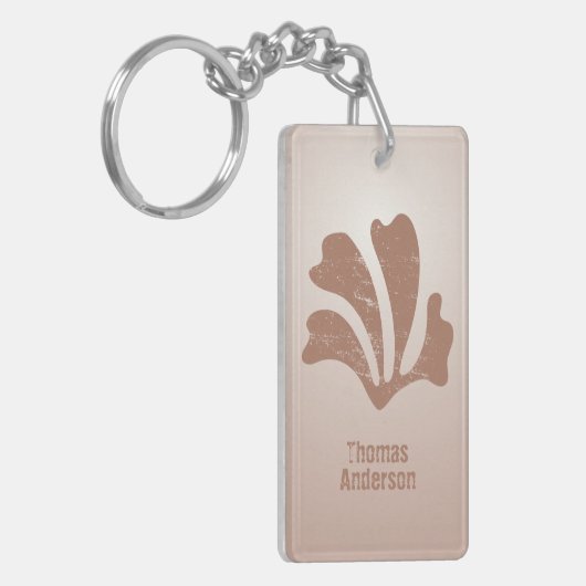 Abstract Art Brown Algae, Kelp Sleutelhanger (Voorkant Links)