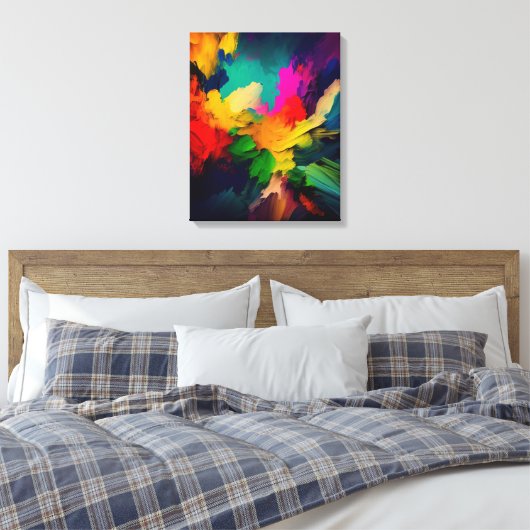 abstract art canvas afdruk (Insitu (Slaapkamer))