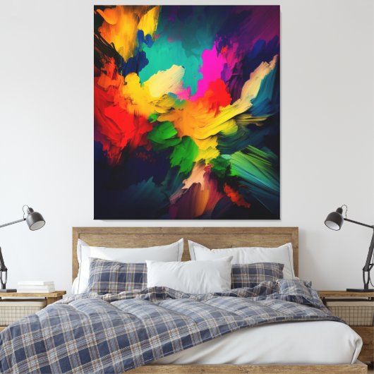 abstract art canvas afdruk (Insitu (Slaapkamer))
