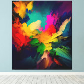 abstract art canvas afdruk (Insitu (Houten vloer))