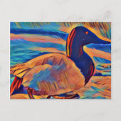 Abstract Art Canvasback Duck Briefkaart (Voorkant)