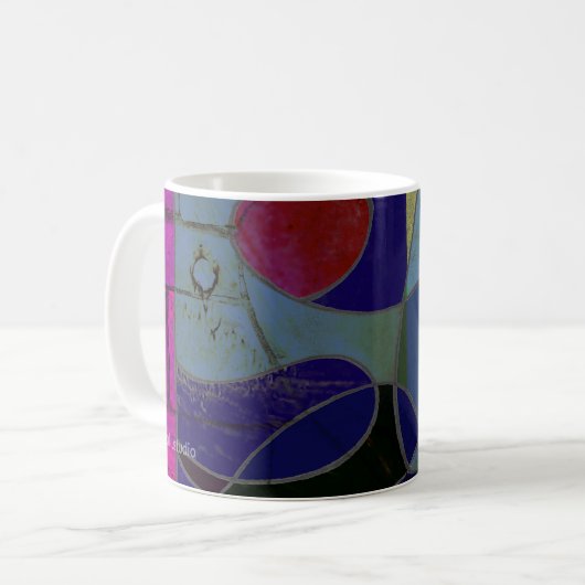 Abstract Art Coffee Mug "Candlelight Variation" Koffiemok (Voorkant links)