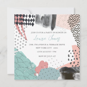 Abstract Art Collage Promotie-evenement Kaart