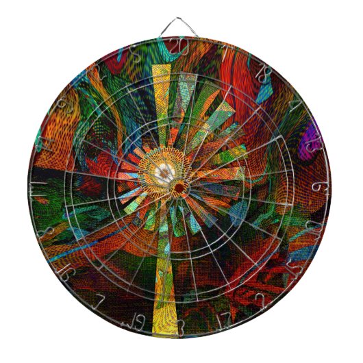 Abstract Art Dartboard Dartbord (Voorkant)
