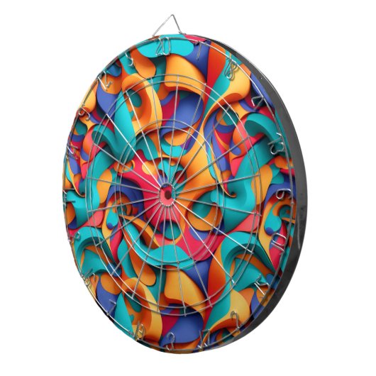 Abstract Art Dartboard Dartbord (Voorkant Rechts)