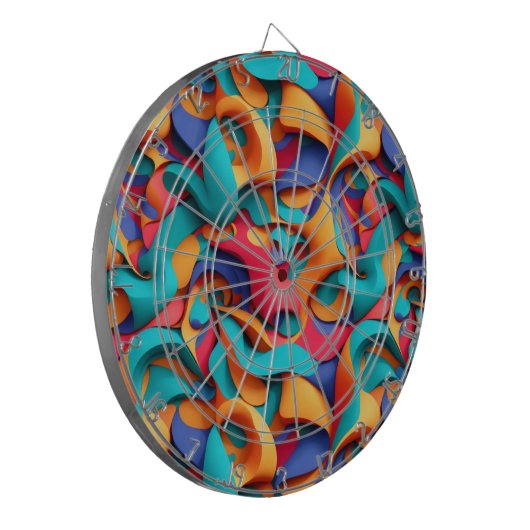 Abstract Art Dartboard Dartbord (Voorkant Links)