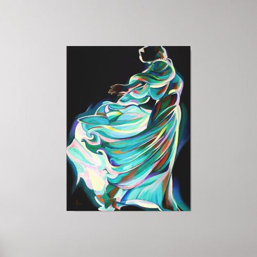 Abstract Art Deco Dancer - Art Print (Voorkant)