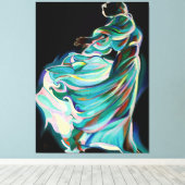 Abstract Art Deco Dancer - Art Print (Insitu (Houten vloer))