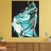 Abstract Art Deco Dancer - Art Print (Insitu (Woonkamer))