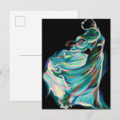 Abstract Art Deco Dancer - Art Print Briefkaart (Voorkant / Achterkant)