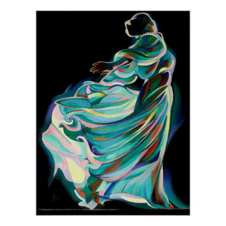 Abstract Art Deco Dancer - Art Print Perfect Poster