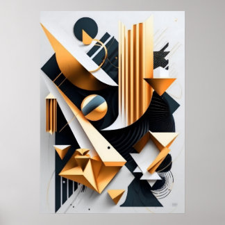 Abstract Art Deco-Poster | Kantoor, huis, publiek Poster