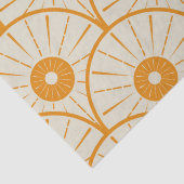 Abstract Art Deco Sun Pattern Oranje Tissuepapier (Detail)