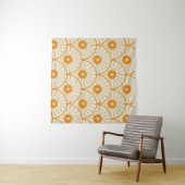 Abstract Art Deco Sun Pattern Oranje Wandkleed (In Situ (horizontaal))