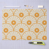 Abstract Art Deco Zon Patroon Oranje Tissuepapier (Craft)