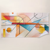 Abstract Art Design in Reds & Sinaasappels Strandlaken (Voorkant)