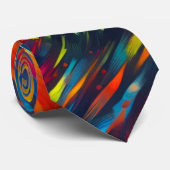 Abstract Art Disc Golf thema Stropdas (Opgerold)