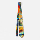 Abstract Art Disc Golf thema Stropdas (Achterkant)