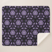 Abstract art eyes and diamond watercolour pattern  sherpa deken (Voorkant (horizontaal))