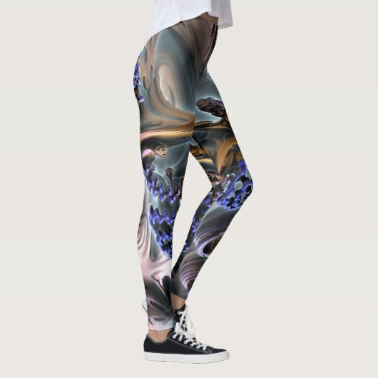 Abstract ART - Fractal GUM GUM-rotatie Leggings (Rechts)