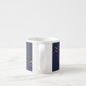 Abstract Art Geel Paarse Espresso Koffie Mok Cup (Achterkant)