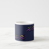 Abstract Art Geel Paarse Espresso Koffie Mok Cup (Voorkant)