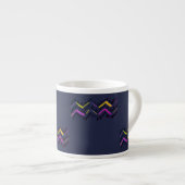 Abstract Art Geel Paarse Espresso Koffie Mok Cup (Voorkant rechts)