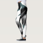 Abstract Art Grey Black White Leggings (Links)