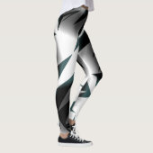 Abstract Art Grey Black White Leggings (Rechts)