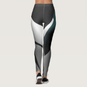Abstract Art Grey Black White Leggings (Achterkant)